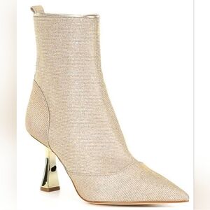 Michael Kors Clara Mid Bootie gold, Size 8m